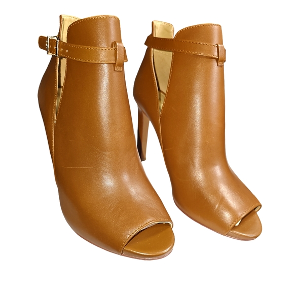 Michael Michael Kors Lawson Open Toe Bootie Womens Sz 7  Heel Ankle Boots NEW - Picture 3 of 14